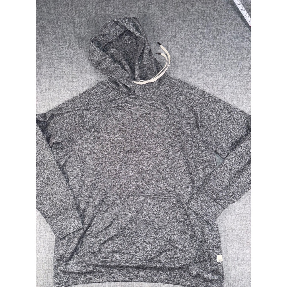 Vuori Ponto Performance Hoodie Mens XS Charcoal Heather Gray Pullover VW279
